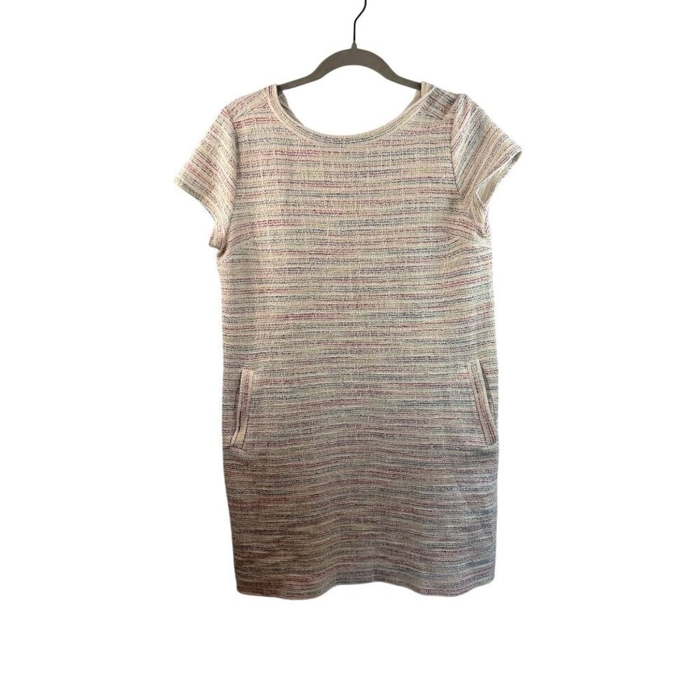 Loft Textured Shift Dress Size Medium - Picture 2 of 7